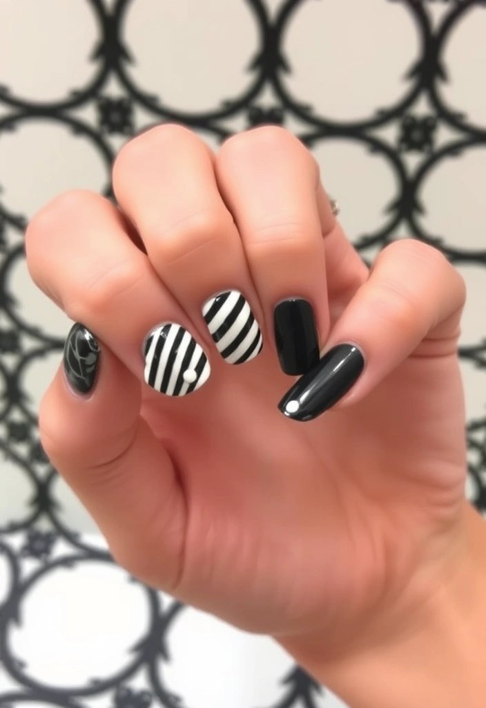 10 Easy Nail Art Techniques That Will Blow Your Mind (Perfect for Beginners!) - 2. Striped Elegance