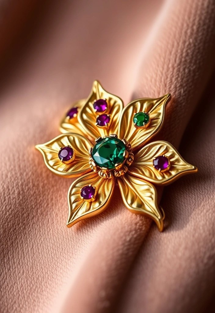 10 Stunning Rococo Jewelry Pieces That Will Make You Feel Like Royalty! - 1. Exquisite Floral Brooch