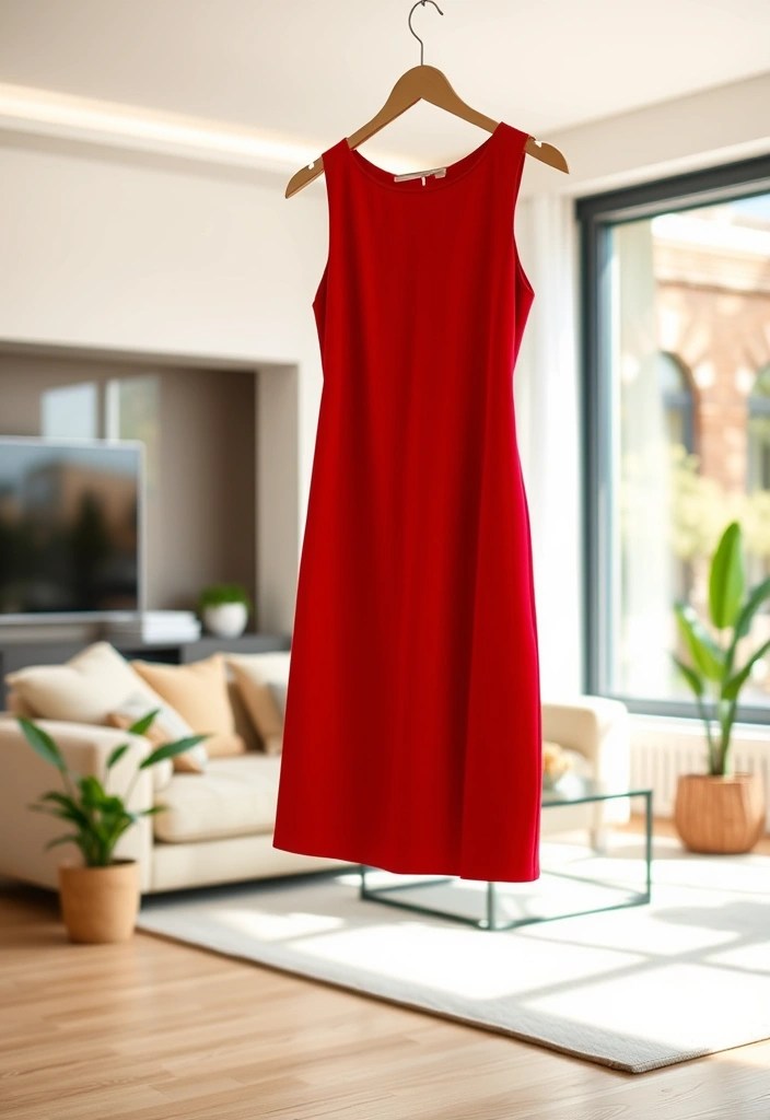 11 Flattering Cherry Red Party Dresses for Every Body Type (You’ll Be Amazed!) - 4. Chic Shift