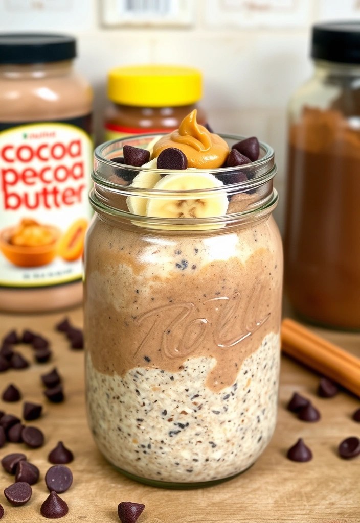 11 Overnight Oats Recipes That Are Healthy, Tasty, and Ready When You Are! - 2. Chocolate Peanut Butter Overnight Oats