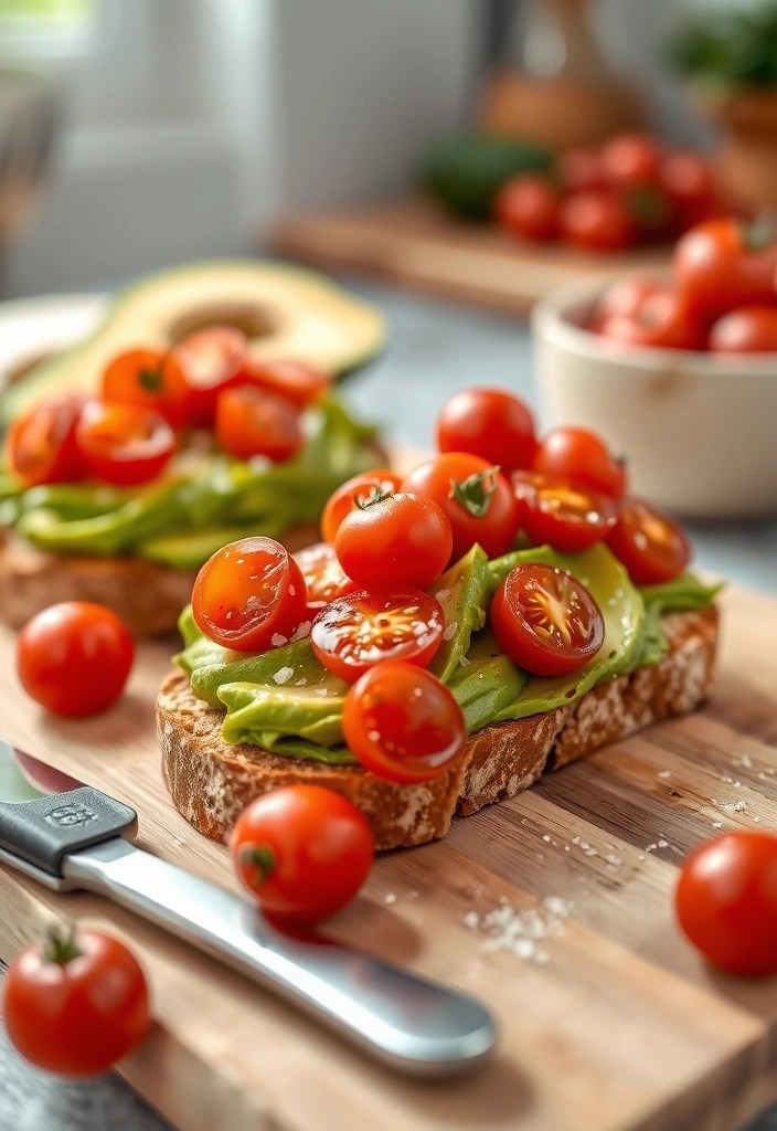 12 Budget-Friendly Snacks You Can Make in Under 10 Minutes (Check Out #8!) - 1. Avocado Toast with Cherry Tomatoes