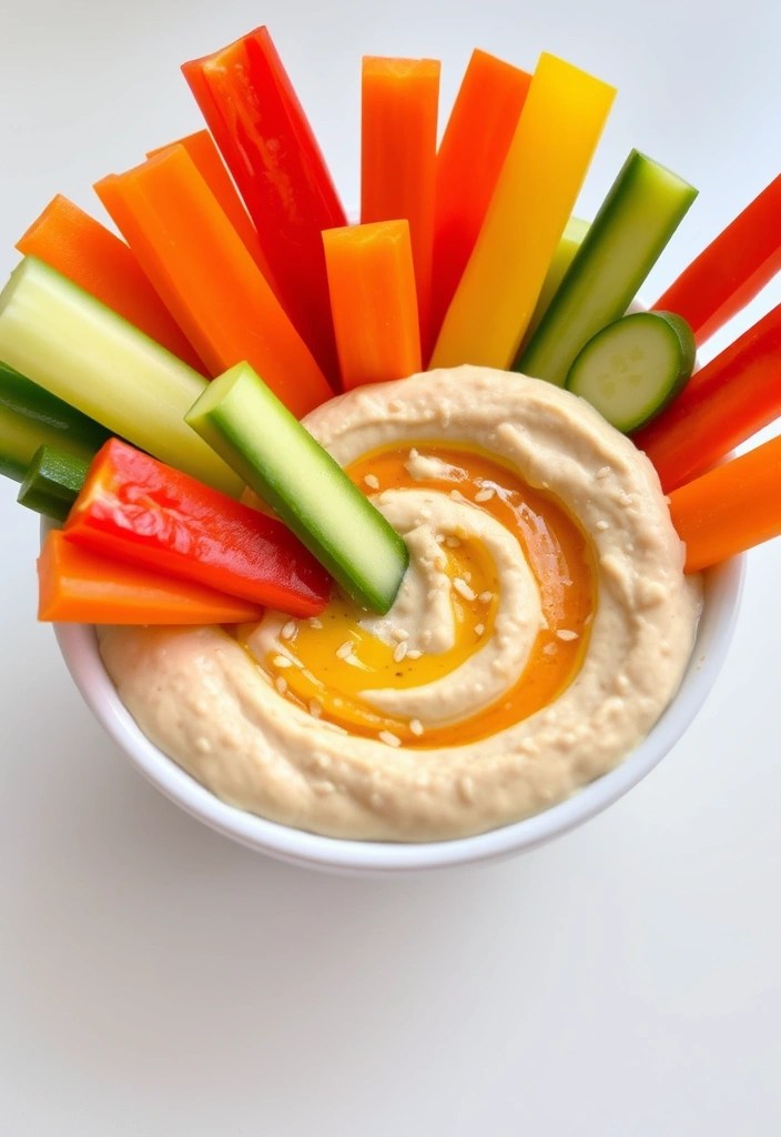 12 Budget-Friendly Snacks You Can Make in Under 10 Minutes (Check Out #8!) - 4. Veggie Sticks with Hummus