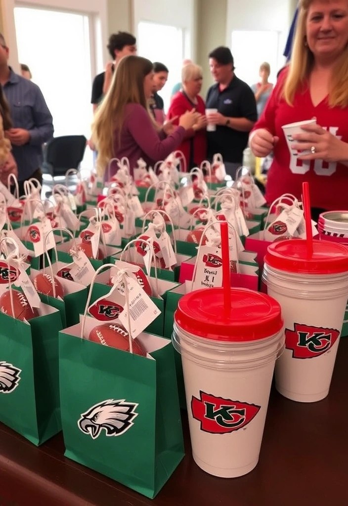 12 Creative Super Bowl Decorations to Wow Your Eagles vs Chiefs Guests (Your Party Will Be Legendary!) - 11. Themed Party Favors