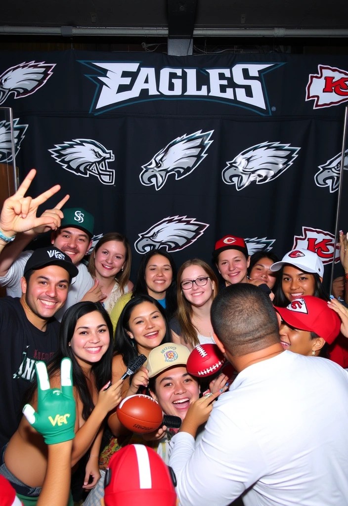 12 Creative Super Bowl Decorations to Wow Your Eagles vs Chiefs Guests (Your Party Will Be Legendary!) - 4. Photo Booth Fun