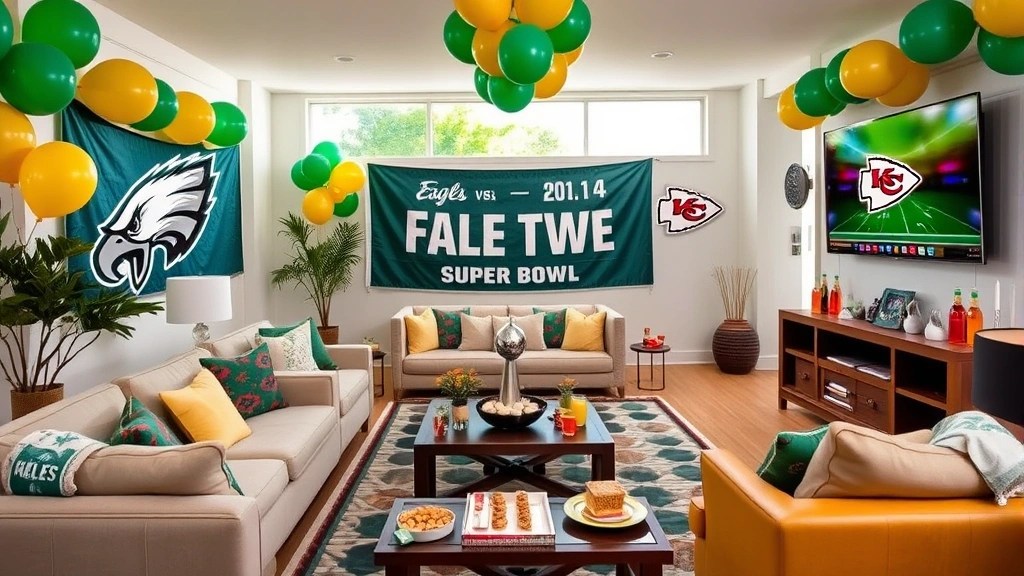 12 Creative Super Bowl Decorations to Wow Your Eagles vs Chiefs Guests (Your Party Will Be Legendary!)