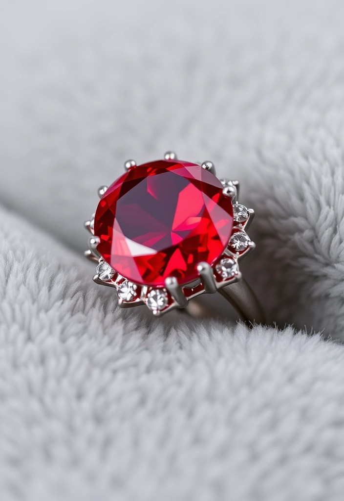 12 Stunning Cherry Red Jewelry Pieces That Will Make Heads Turn (Check Out #3!) - 4. Eye-Catching Cherry Red Ring