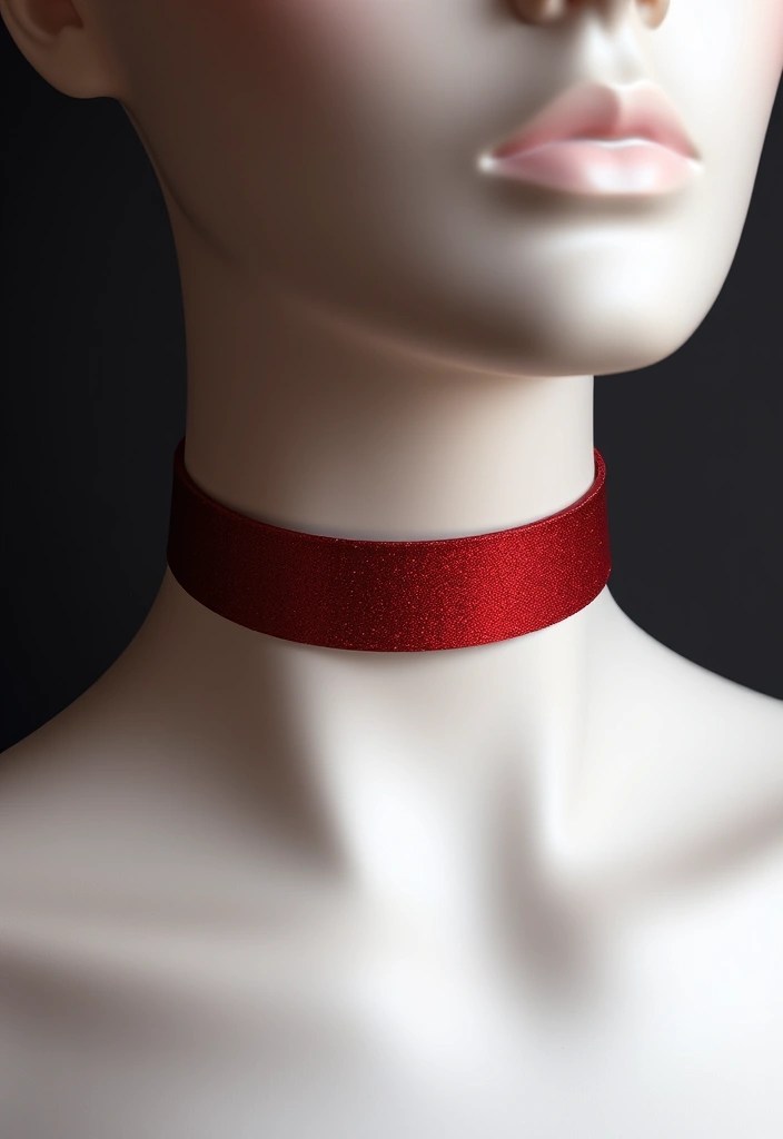 12 Stunning Cherry Red Jewelry Pieces That Will Make Heads Turn (Check Out #3!) - 7. Chic Cherry Red Choker