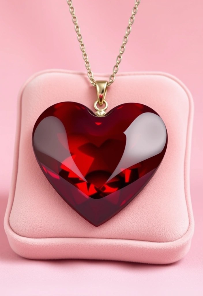 12 Stunning Cherry Red Jewelry Pieces That Will Make Heads Turn (Check Out #3!) - 9. Romantic Cherry Red Heart-Shaped Jewelry