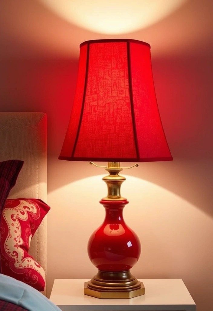 13 DIY Cherry Red Bedroom Projects That Are So Easy, You’ll Want to Start Today! - 12. Cherry Red DIY Lampshade
