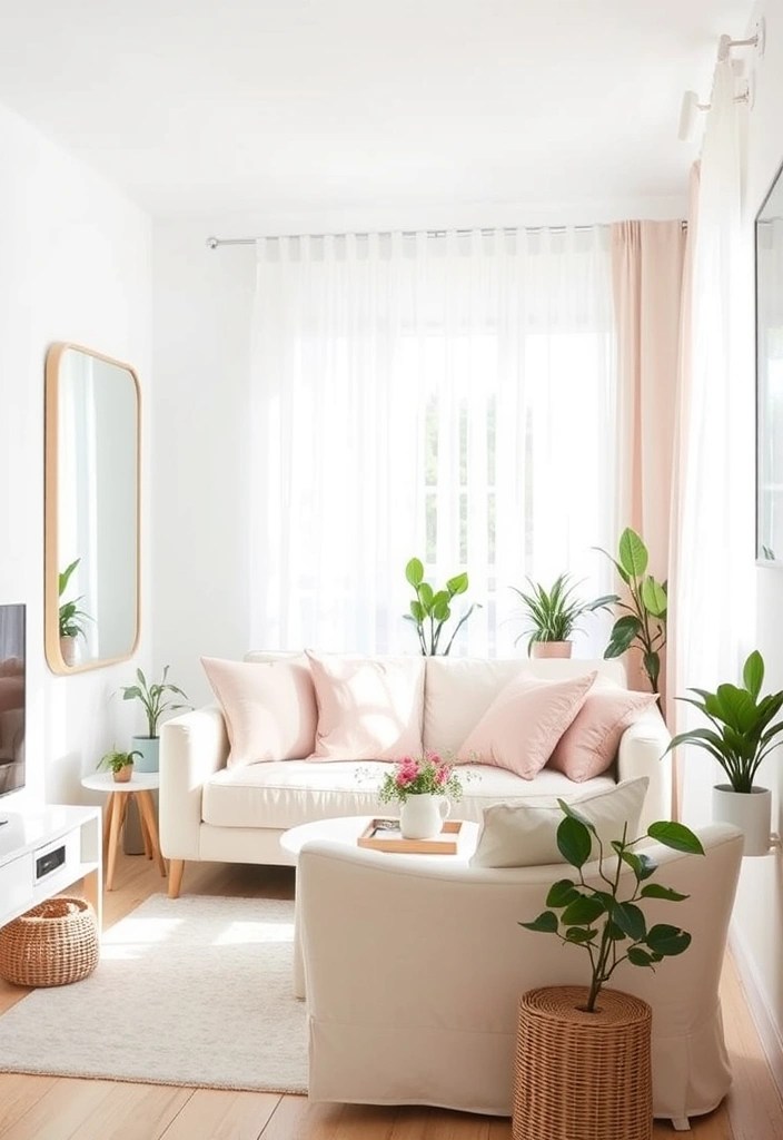 14 Small Living Room Ideas That Are Surprisingly Spacious (You’ll Love #3!) - 1. Light and Bright Color Schemes