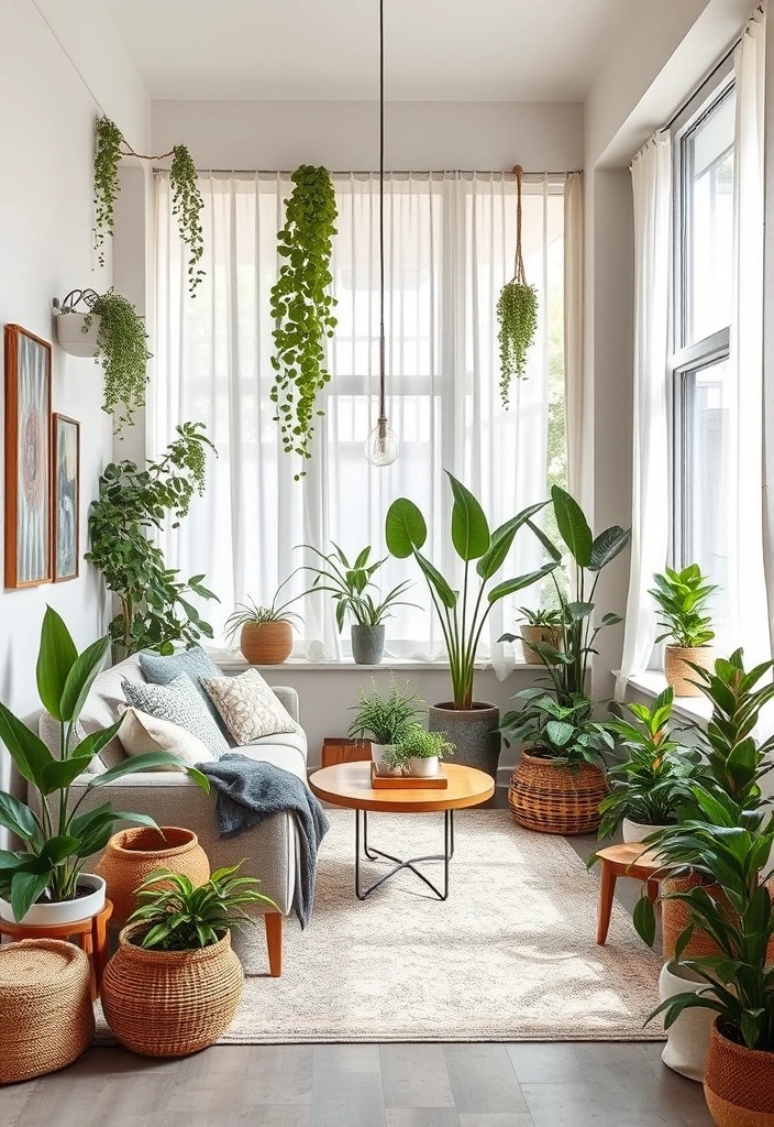 14 Small Living Room Ideas That Are Surprisingly Spacious (You’ll Love #3!) - 14. Outdoor-Inspired Decor