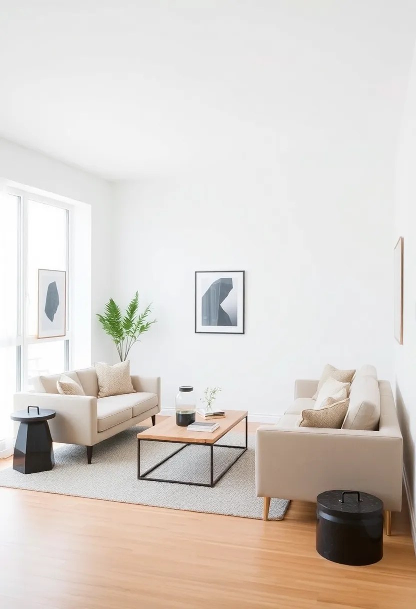 14 Small Living Room Ideas That Are Surprisingly Spacious (You’ll Love #3!) - 7. Minimalist Decor