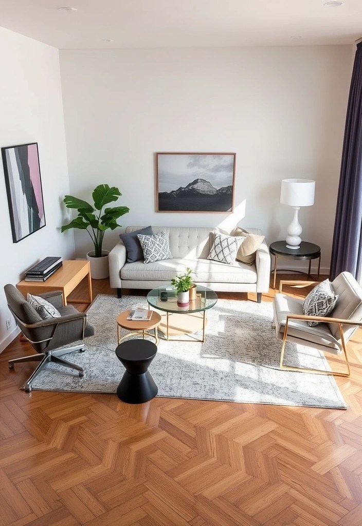 14 Small Living Room Ideas That Are Surprisingly Spacious (You’ll Love #3!) - 9. Floating Furniture