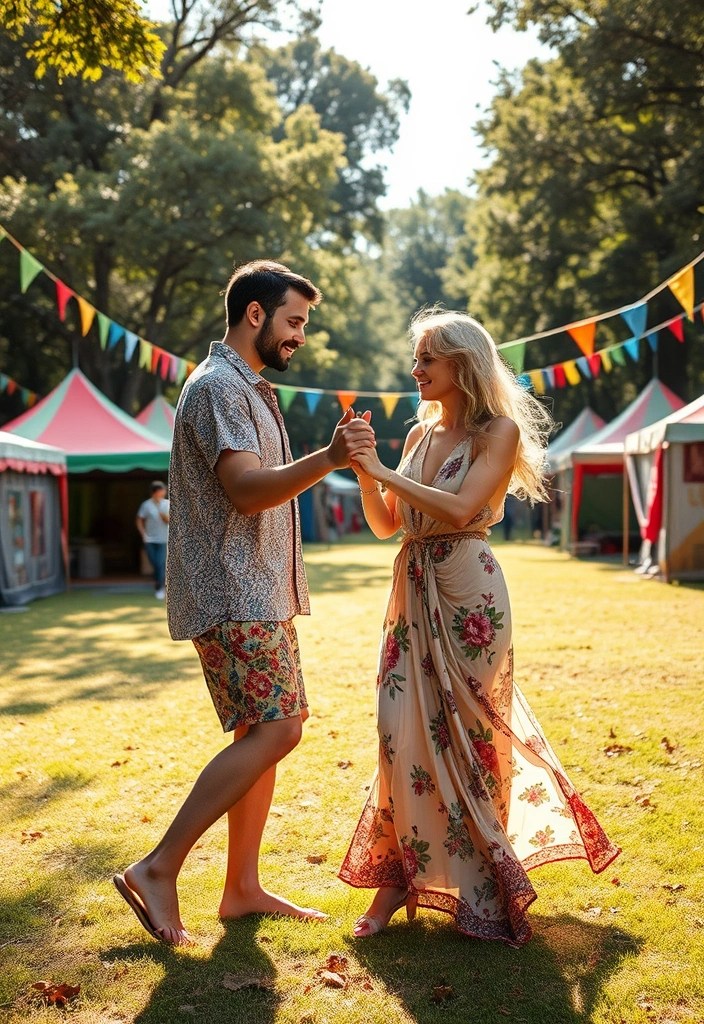 15 Adorable Matching Couples Outfits That'll Make Everyone Swoon (Wait Until You See #7!) - 13. Trendy Bohemian Styles