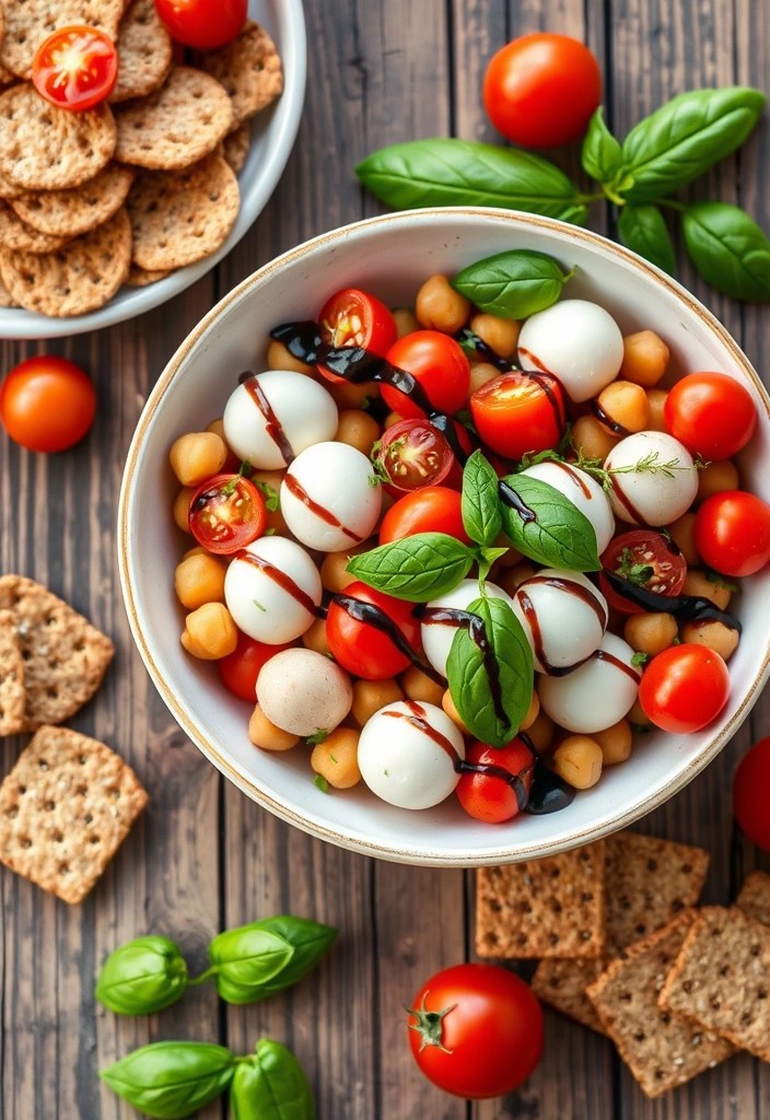15 Easy Protein-Packed Lunch Recipes You Can Meal Prep in Under 30 Minutes! - 11. Caprese Chickpea Salad