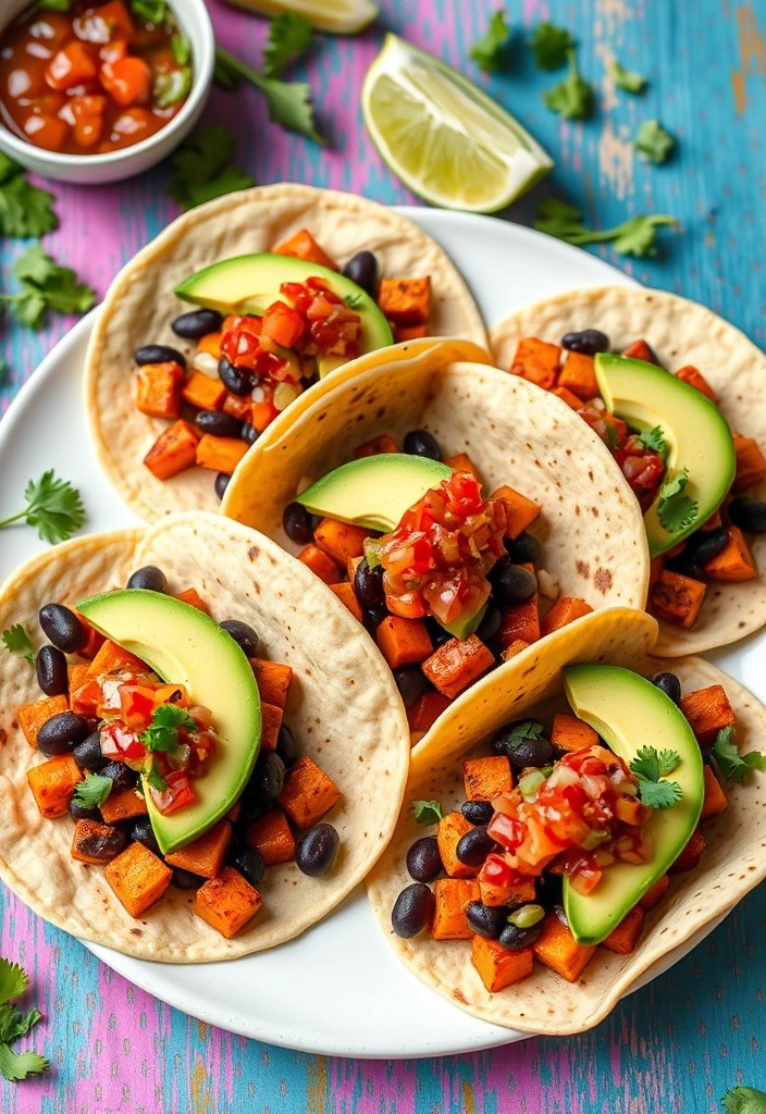 15 Easy Protein-Packed Lunch Recipes You Can Meal Prep in Under 30 Minutes! - 12. Sweet Potato and Black Bean Tacos