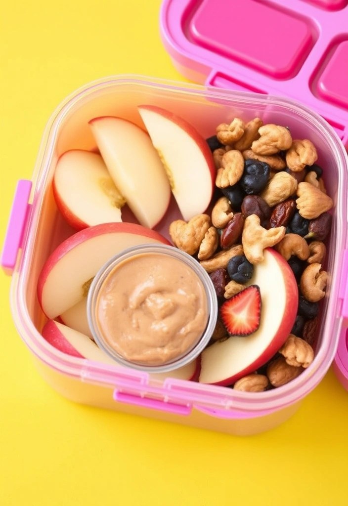 15 Easy Protein-Packed Lunch Recipes You Can Meal Prep in Under 30 Minutes! - 15. Almond Butter and Apple Snack Boxes