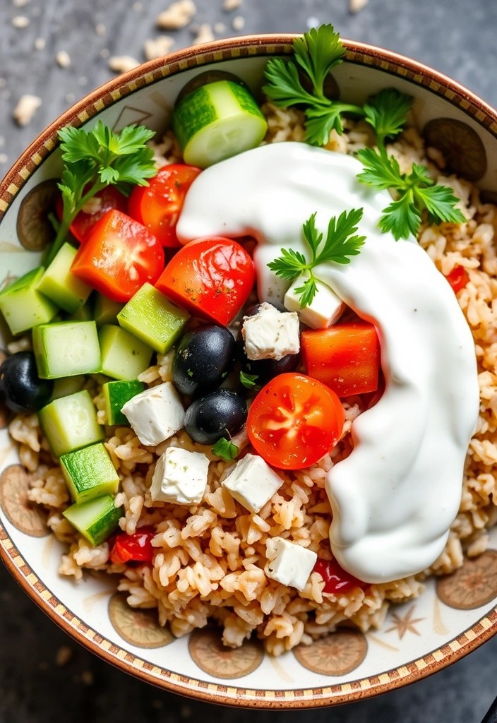 15 Easy Protein-Packed Lunch Recipes You Can Meal Prep in Under 30 Minutes! - 8. Mediterranean Rice Bowl