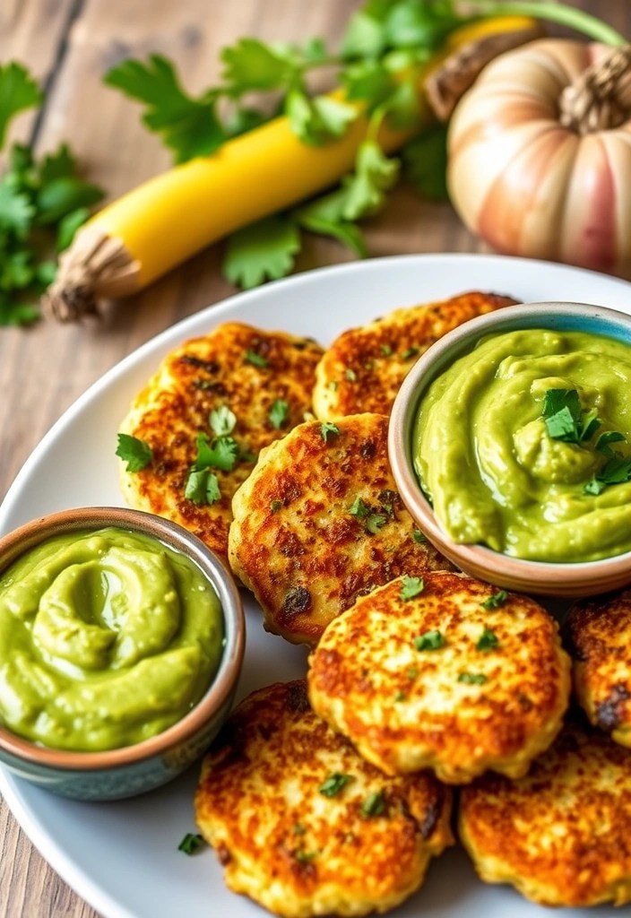 15 Healthy Vegan Breakfasts You Can Prep in 10 Minutes (Say Goodbye to Boring Mornings!) - 15. Zucchini Fritters with Avocado Dip