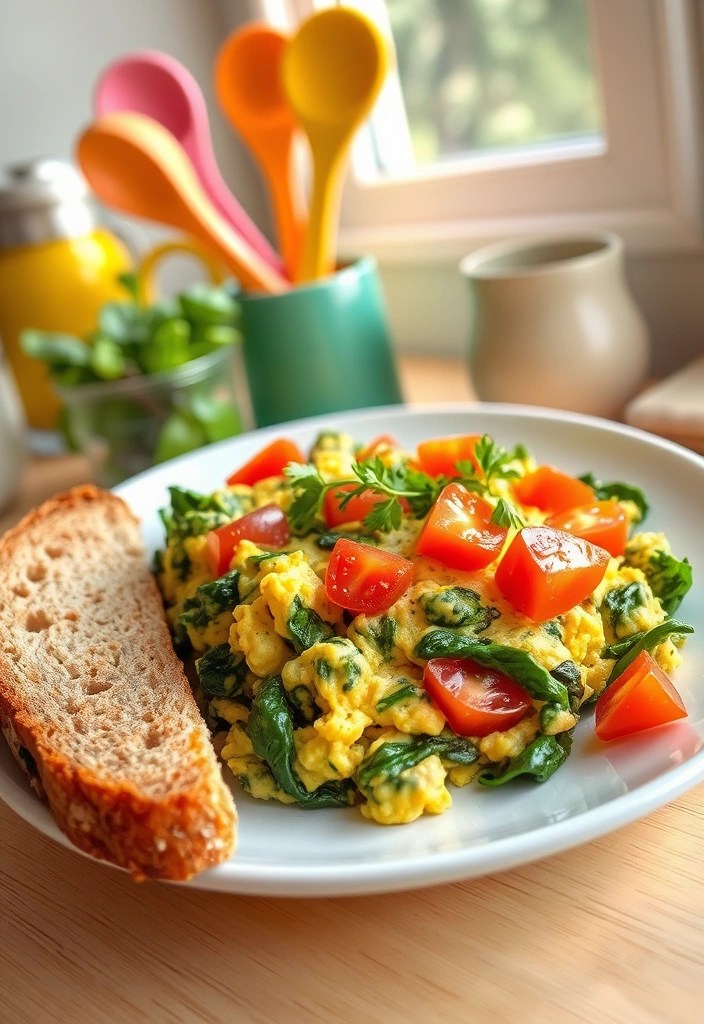 15 Healthy Vegan Breakfasts You Can Prep in 10 Minutes (Say Goodbye to Boring Mornings!) - 2. Tofu Scramble with Spinach and Tomatoes