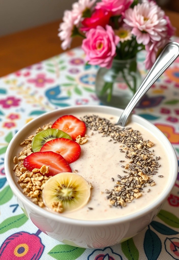 15 Healthy Vegan Breakfasts You Can Prep in 10 Minutes (Say Goodbye to Boring Mornings!) - 3. Smoothie Bowl with Banana and Granola