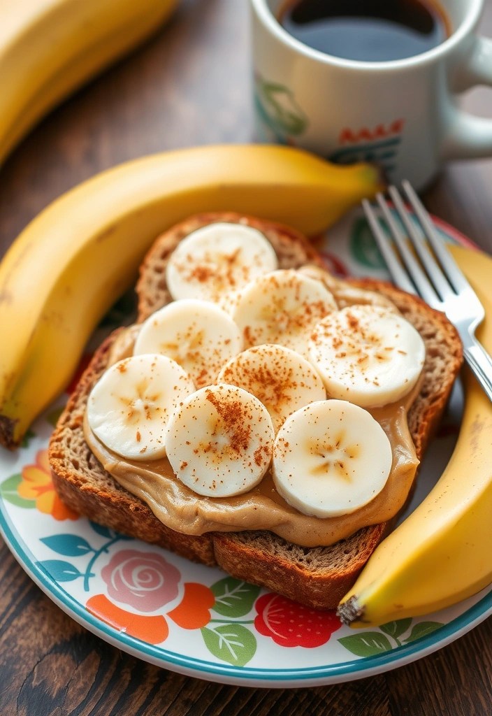 15 Healthy Vegan Breakfasts You Can Prep in 10 Minutes (Say Goodbye to Boring Mornings!) - 6. Peanut Butter Banana Toast