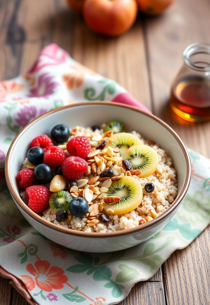 15 Healthy Vegan Breakfasts You Can Prep in 10 Minutes (Say Goodbye to Boring Mornings!) - 7. Quinoa Breakfast Bowl with Nuts and Fruits