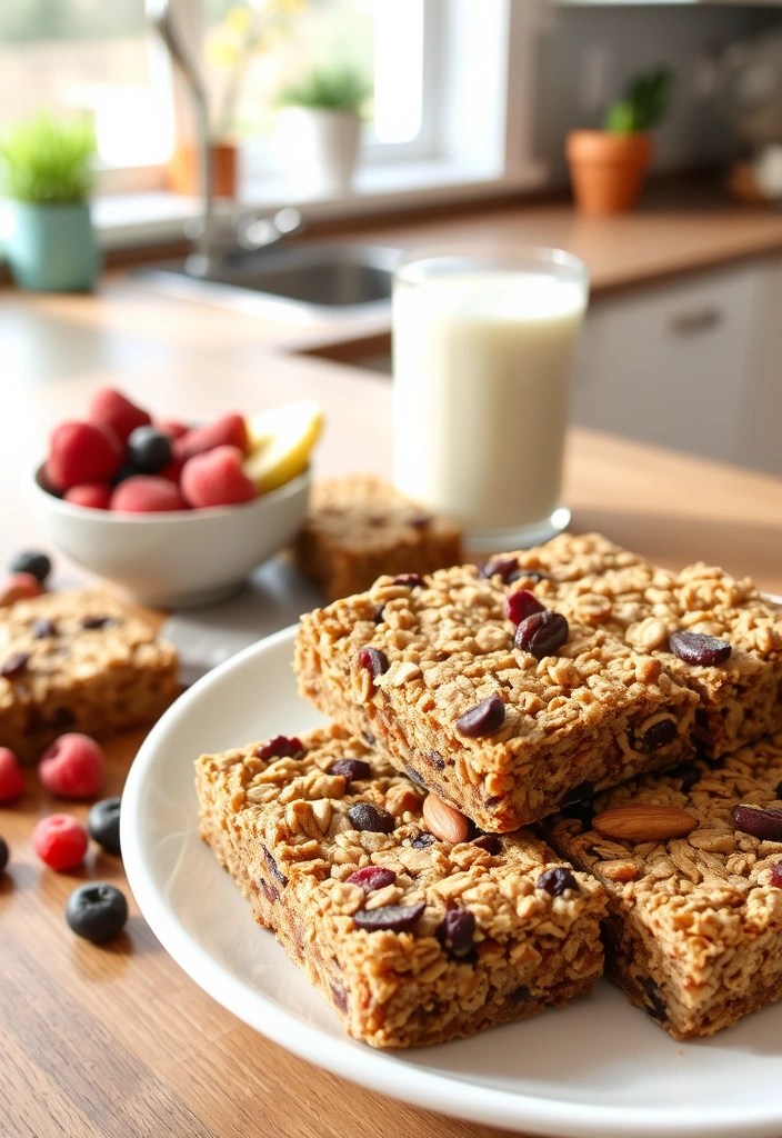 15 Healthy Vegan Breakfasts You Can Prep in 10 Minutes (Say Goodbye to Boring Mornings!) - 9. Fruit and Nut Granola Bars