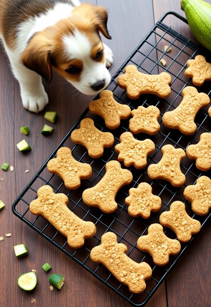 15 Quick and Easy Homemade Pet Treat Recipes You Need to Try Today! - 12. Zucchini and Oat Dog Biscuits