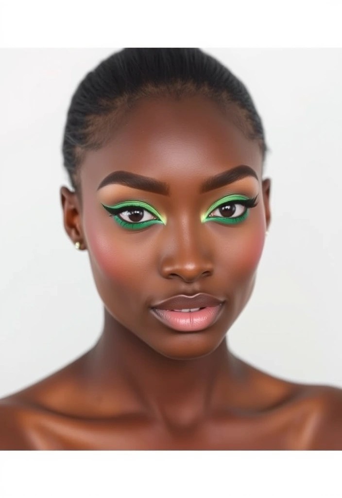 15 Stunning Makeup Looks for Dark Skin That Will Turn Heads (You Won't Believe #7!) - 6. Bright Eyeliner with Minimalistic Makeup