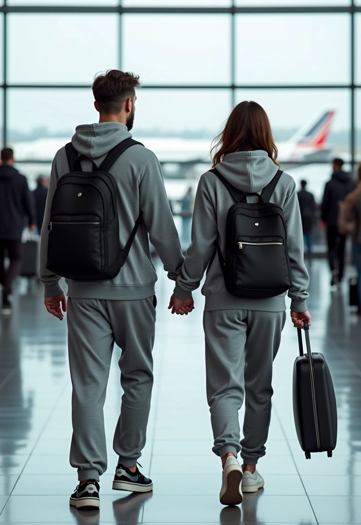15 Travel-Ready Matching Couples Outfits You’ll Both Love (Pack #6 for Your Next Trip!) - 3. Chic Athleisure Ensemble