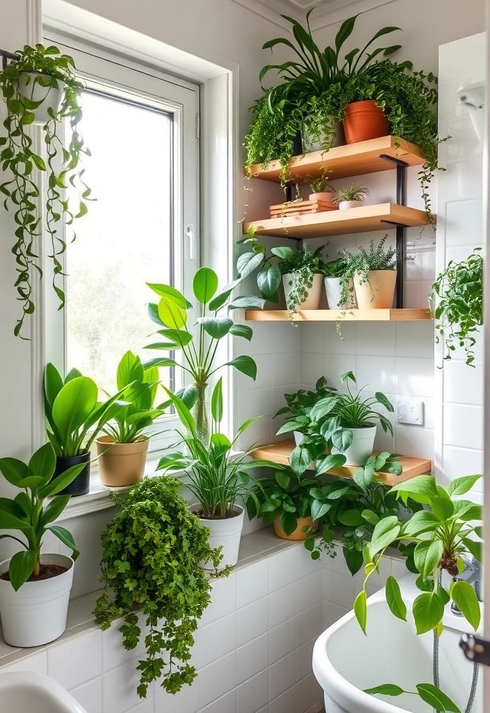 17 Affordable Bathroom Makeovers That Will Make You Feel Like You're in a Spa! - 6. Indoor Plants for Freshness