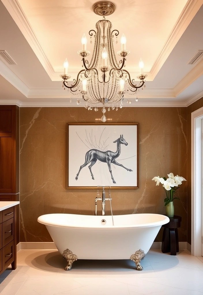 17 Affordable Bathroom Makeovers That Will Make You Feel Like You're in a Spa! - 7. Elegant Lighting Fixtures