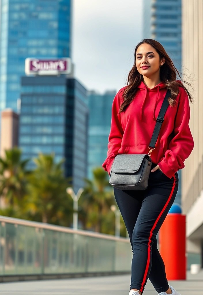 17 Stylish Ways to Mix and Match Your Cherry Red Outfits (Don't Miss #9!) - 8. Sporty Chic