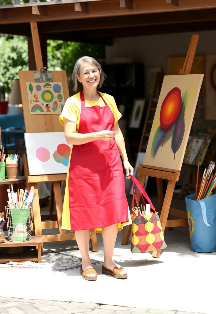 18 Eye-Catching Cherry Red and Buttery Yellow Outfit Ideas You Need to Try! (Number #5 Is a Must!) - 18. Artistic Flair