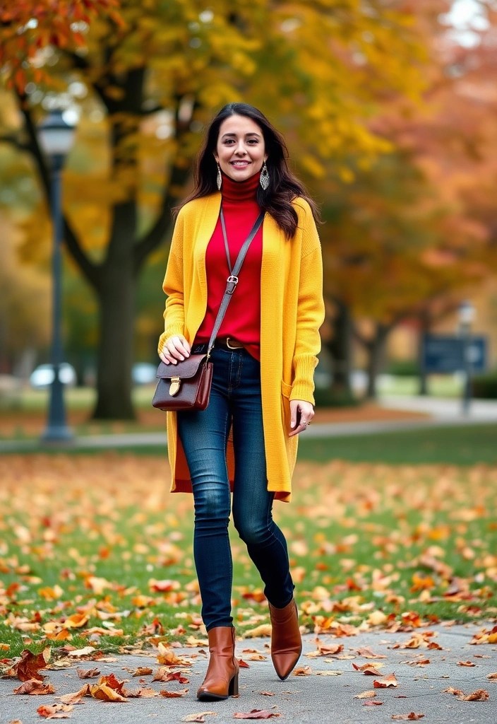 18 Eye-Catching Cherry Red and Buttery Yellow Outfit Ideas You Need to Try! (Number #5 Is a Must!) - 9. Layered Look