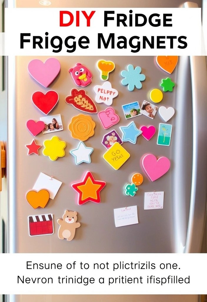 20 DIY Valentine Gifts That Are Uniquely Yours (And Super Easy to Make!) - 13. DIY Fridge Magnets