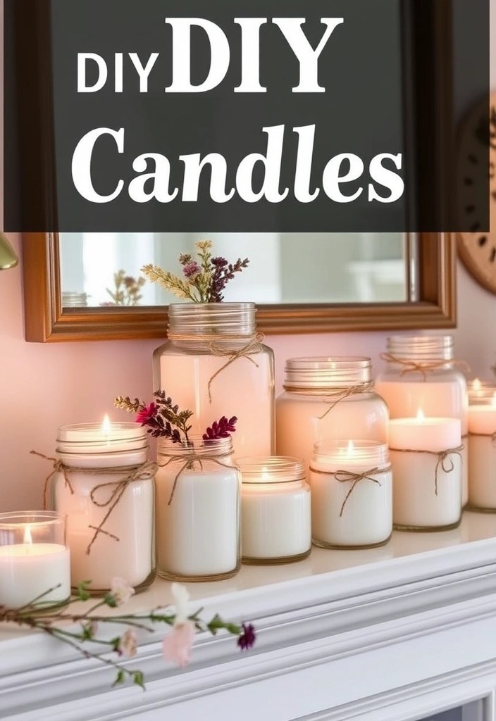 20 DIY Valentine Gifts That Are Uniquely Yours (And Super Easy to Make!) - 4. DIY Scented Candles
