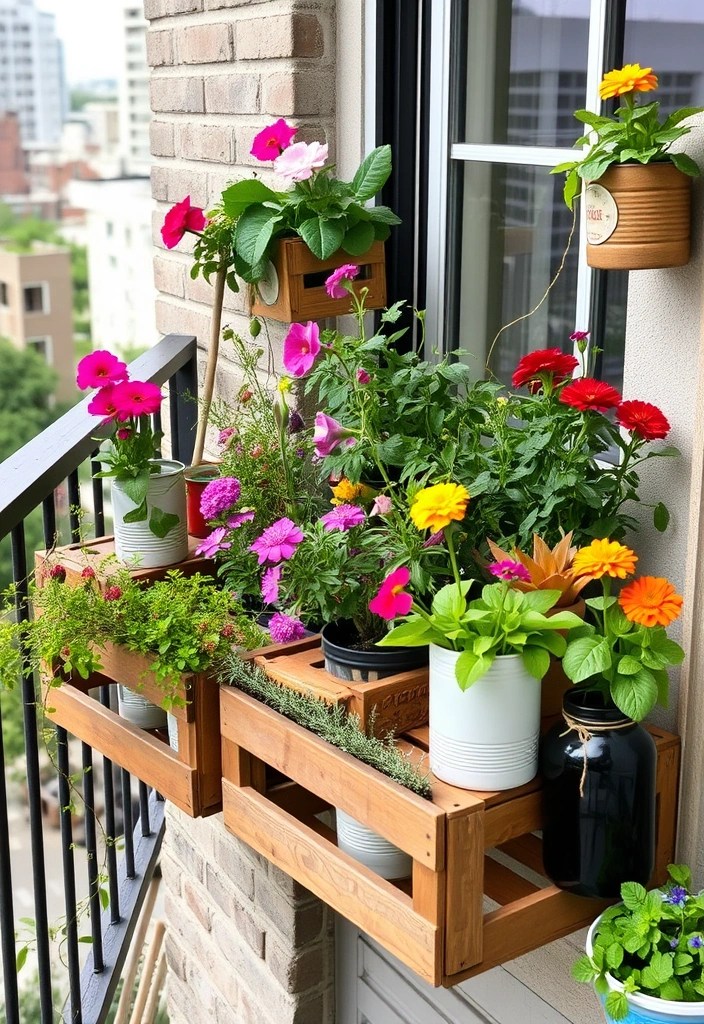 20 Genius Urban Gardening Hacks That'll Transform Your City Balcony into a Green Oasis! - 7. Use Upcycled Materials: Get Creative