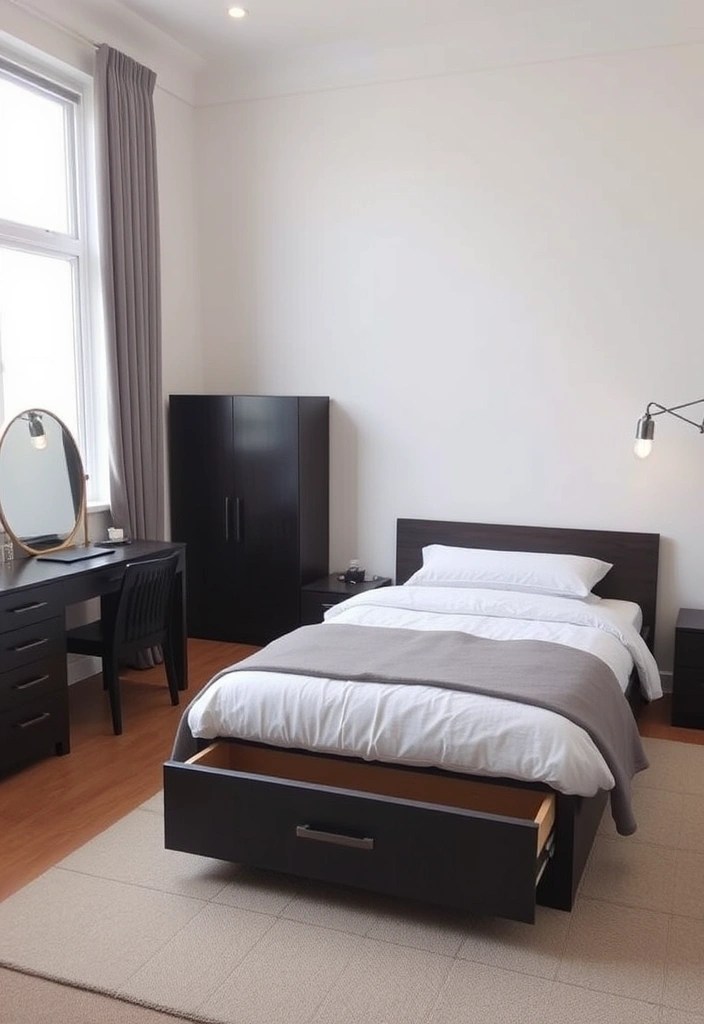 20 Minimalist Design Trends for a Soft Aesthetic in Your Bedroom (Check Out #8!) - 10. Functional Furniture