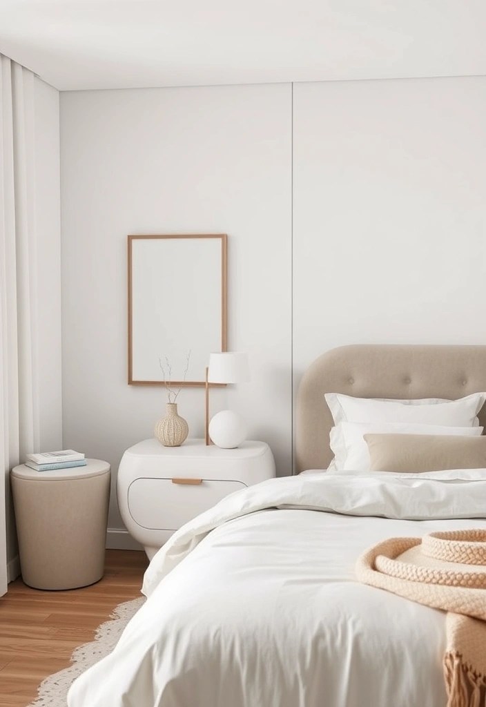 20 Minimalist Design Trends for a Soft Aesthetic in Your Bedroom (Check Out #8!) - 12. Smooth Lines and Shapes
