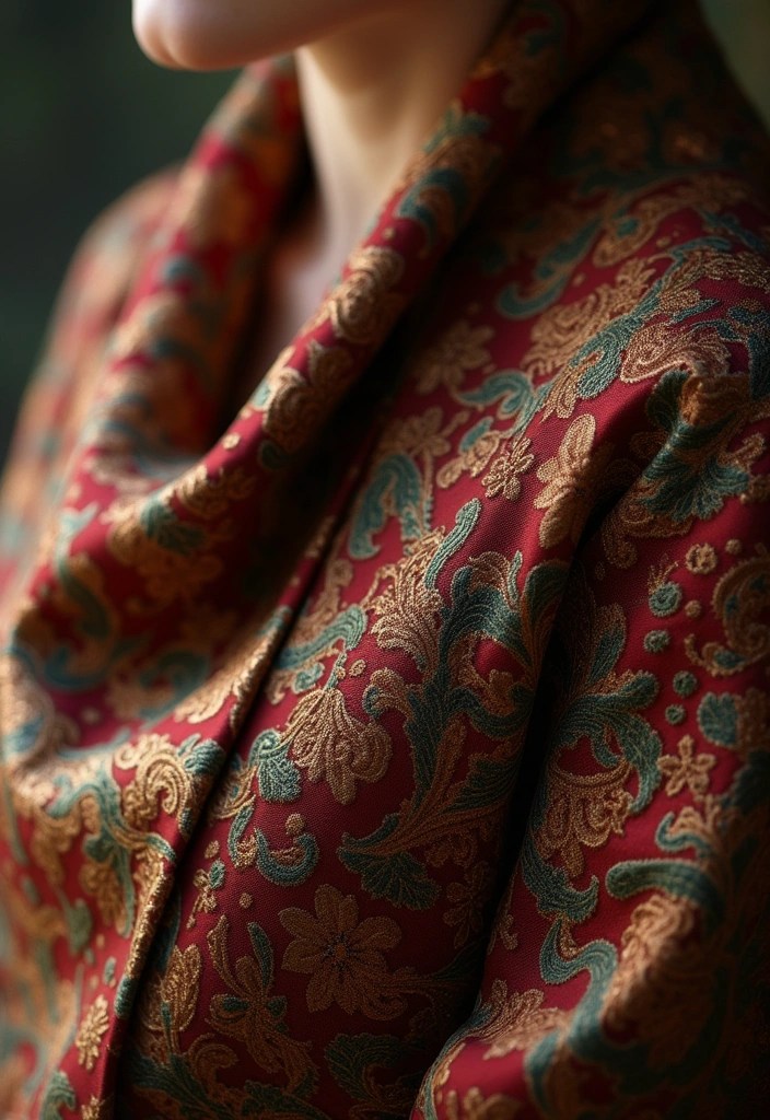 20 Rococo Inspired Outfits That Will Turn Heads (You’ll Want #7!) - 14. Vintage Brocade Fabrics
