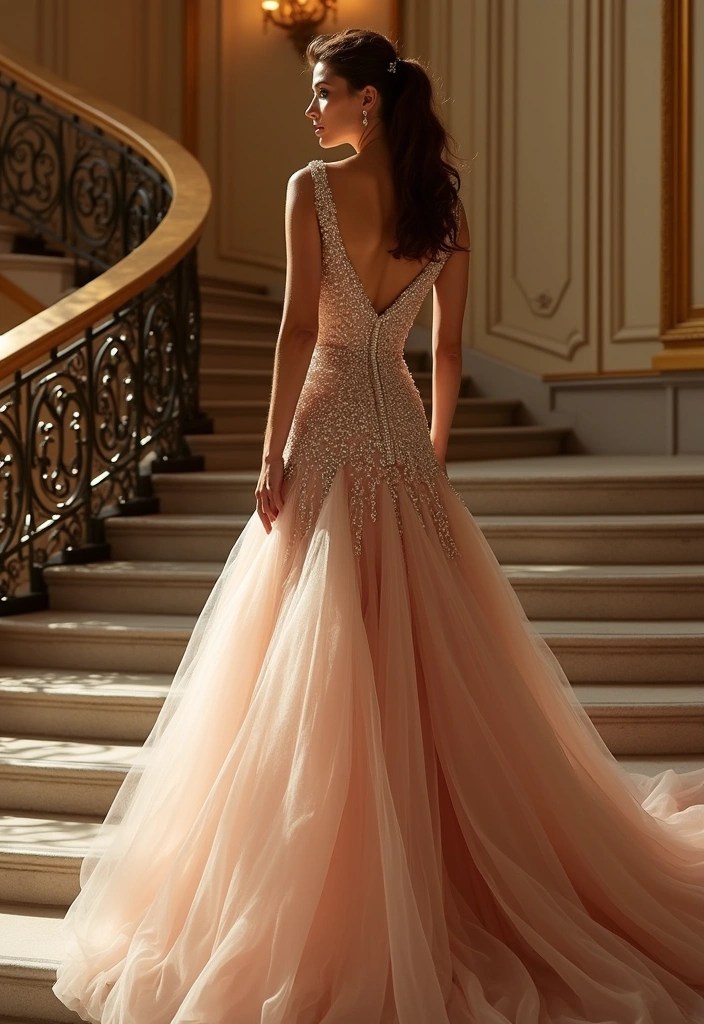 20 Rococo Inspired Outfits That Will Turn Heads (You’ll Want #7!) - 16. Elegant Evening Gown