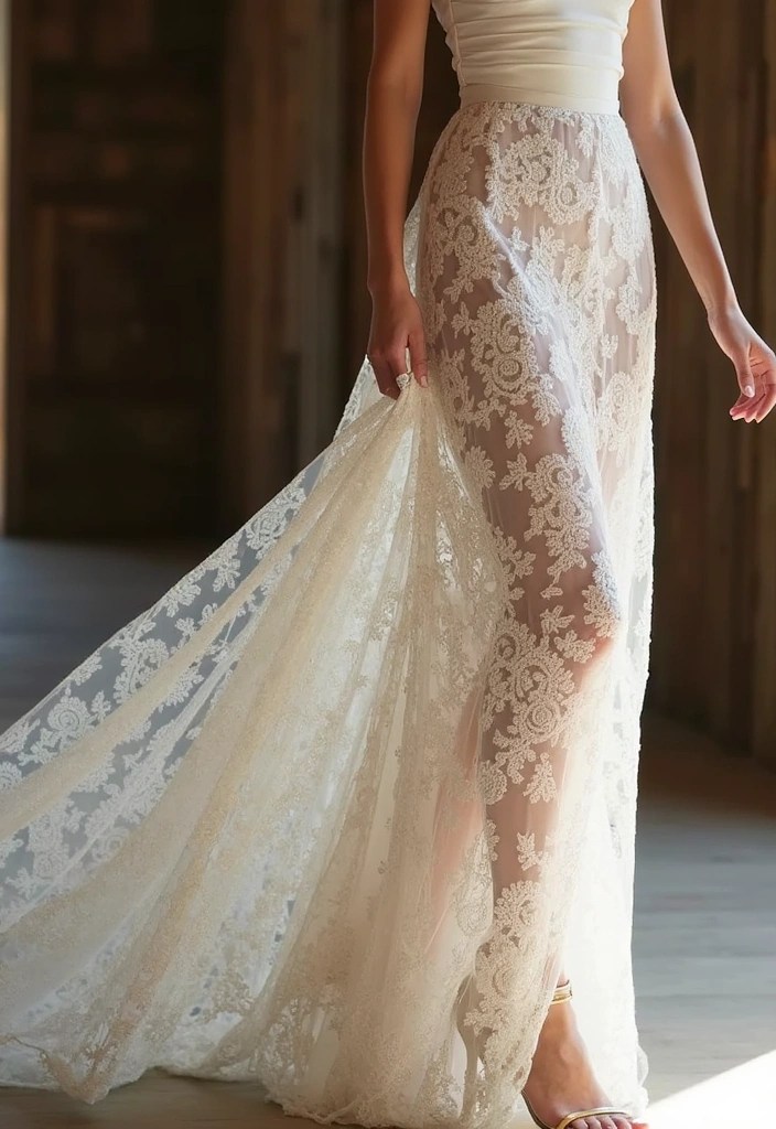 20 Rococo Inspired Outfits That Will Turn Heads (You’ll Want #7!) - 4. Lace Overlay Skirt