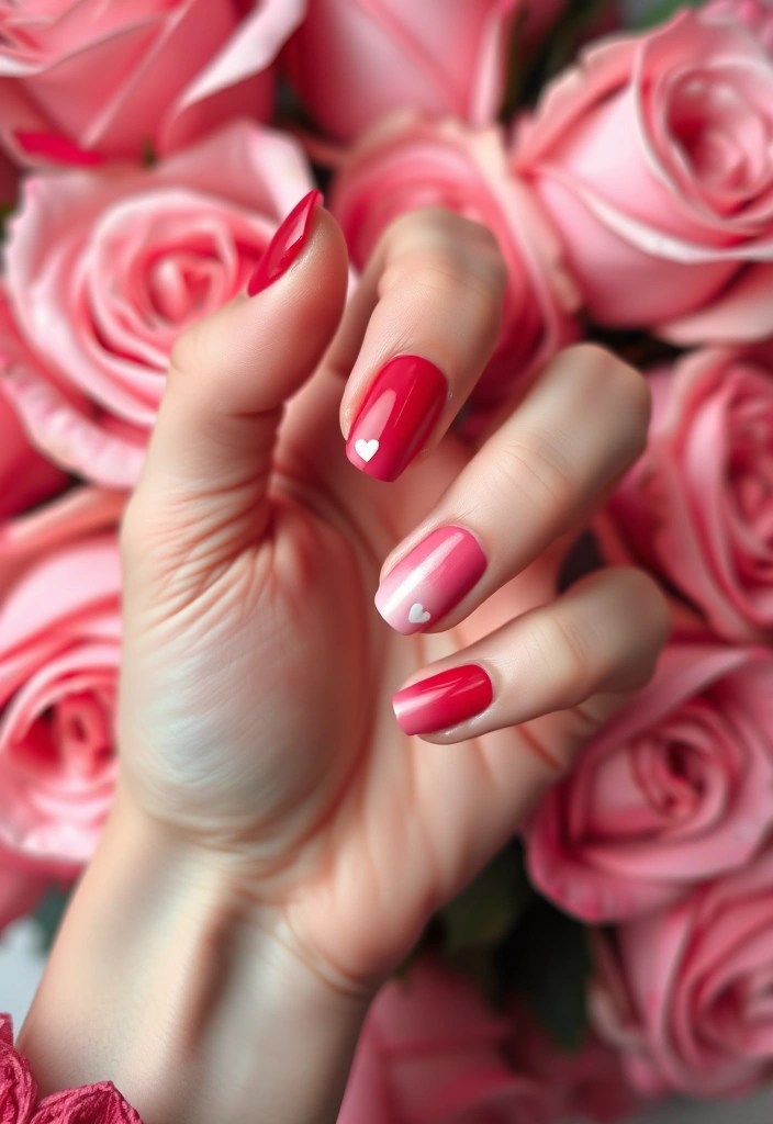 20 Stunning Valentine's Day Nail Designs That Will Make Your Heart Skip a Beat! - 1. Sweetheart Ombre