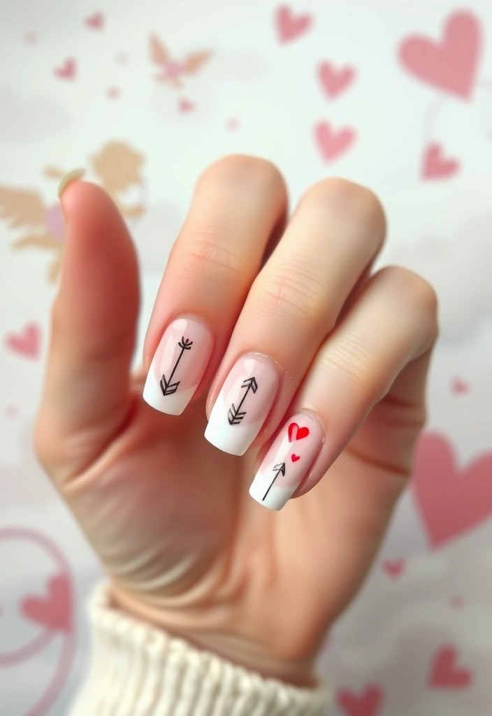 20 Stunning Valentine's Day Nail Designs That Will Make Your Heart Skip a Beat! - 11. Cupid's Arrow