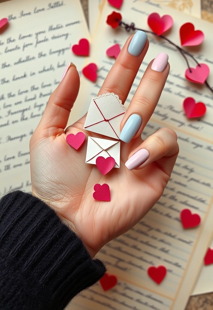 20 Stunning Valentine's Day Nail Designs That Will Make Your Heart Skip a Beat! - 3. Love Letter Nail Art