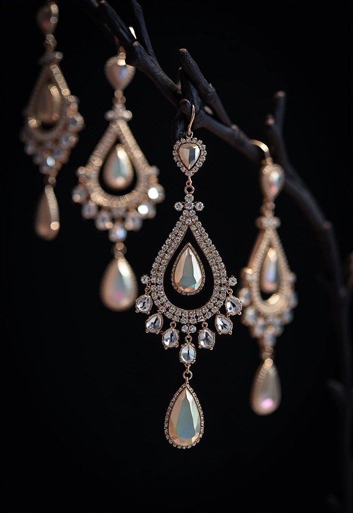 21 Chic Polymer Clay Earrings You Won't Believe Are Handmade (Number 10 Is Stunning!) - 10. Stunning Statement Chandelier Earrings