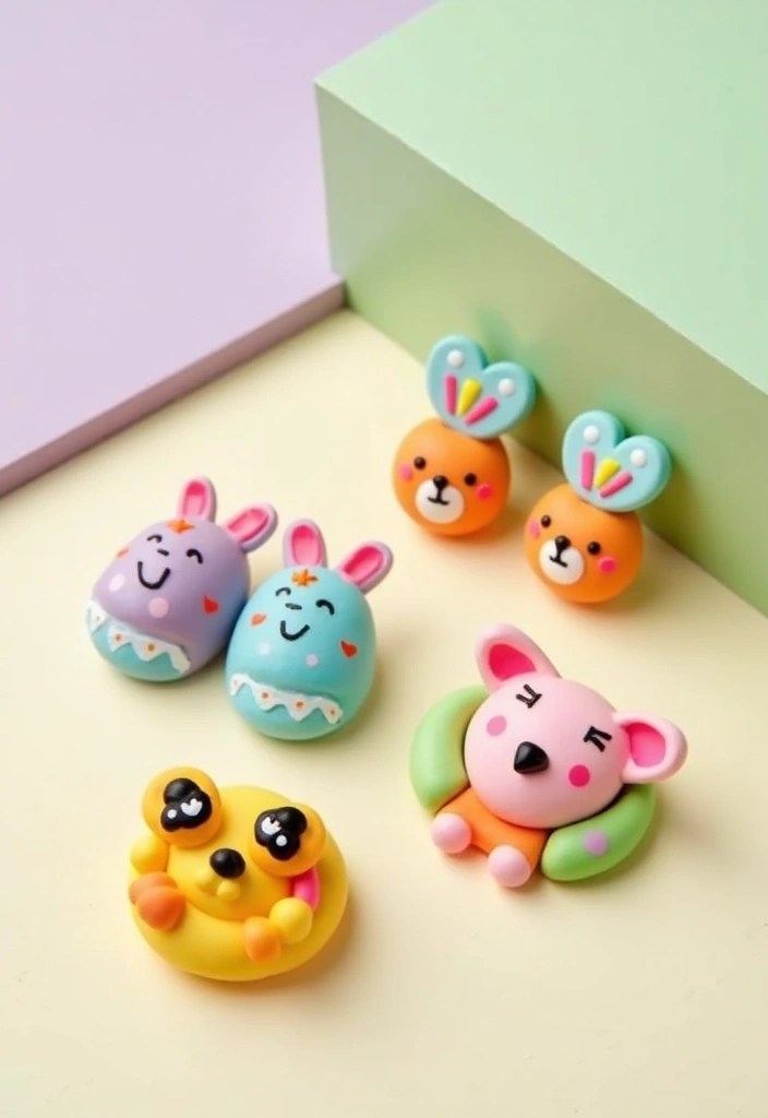 21 Chic Polymer Clay Earrings You Won't Believe Are Handmade (Number 10 Is Stunning!) - 11. Whimsical Animal Designs