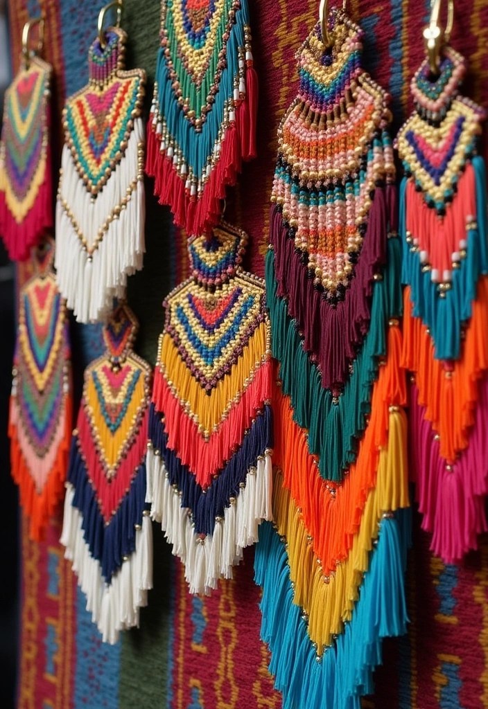 21 Chic Polymer Clay Earrings You Won't Believe Are Handmade (Number 10 Is Stunning!) - 14. Boho-Inspired Fringe